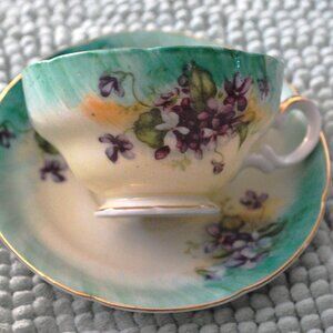 Dainty Vintage Bond Ware Hand Painted Tea Cup Made in Japan